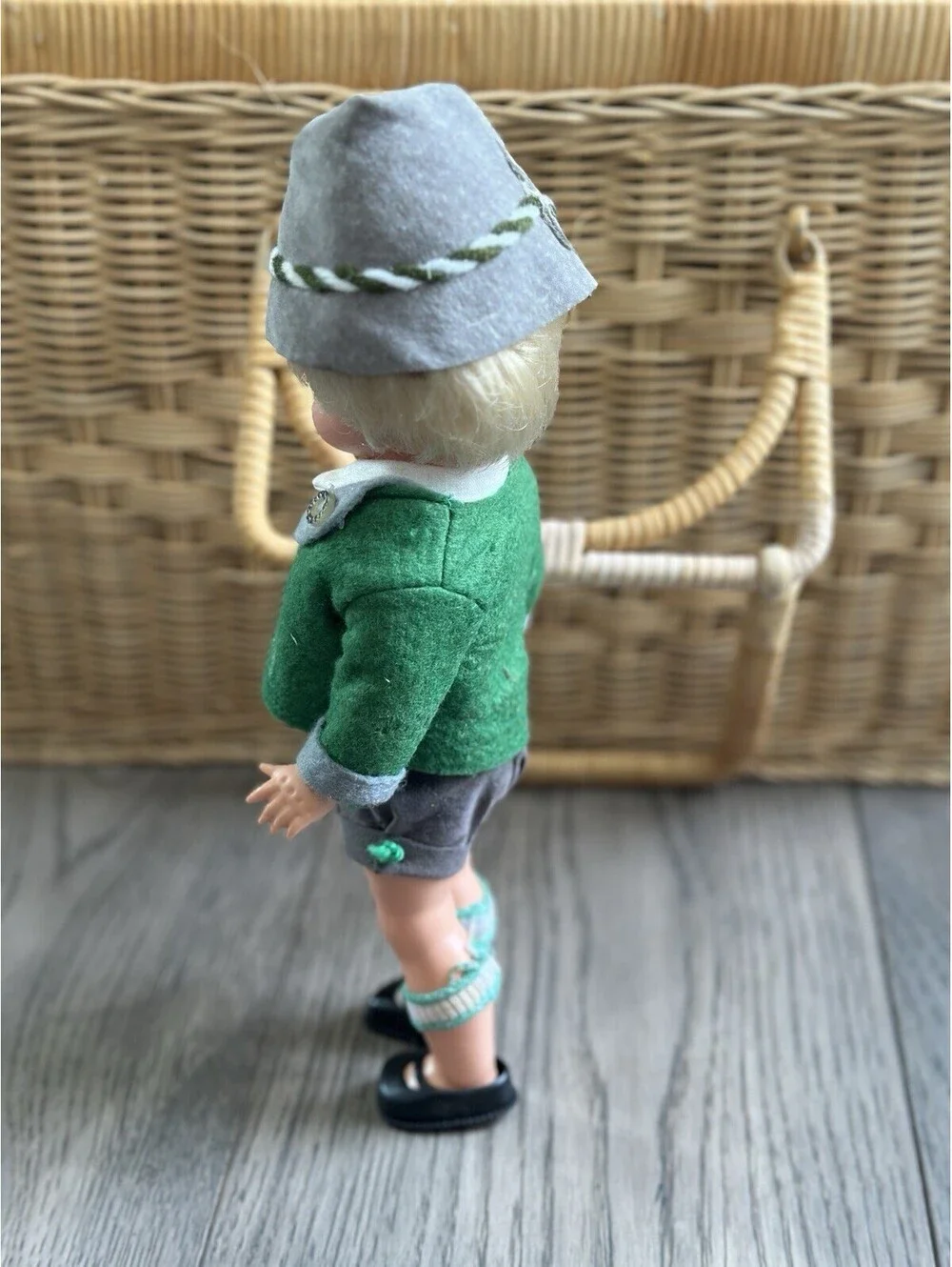 Vintage German Boy 10” Doll In Lederhosen Outfit EUC Collectible Oktoberfest